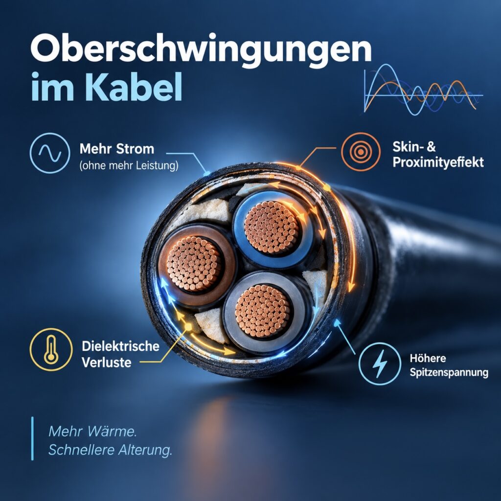 Oberschwingungen im Kabel